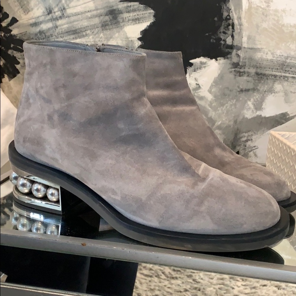 Nicholas kirkwood grey pearl bootie